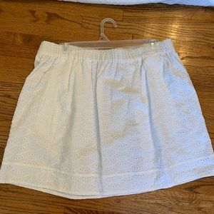 NWT White J. Crew Eyelet Skirt